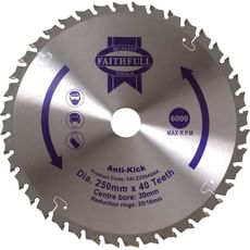 Faithfull Anti Kick Circular Saw Blade