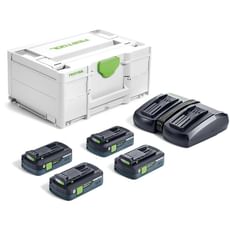 Festool 18v SYS Energy Set 4 x HighPower Batteries 4ah and Charger Kit