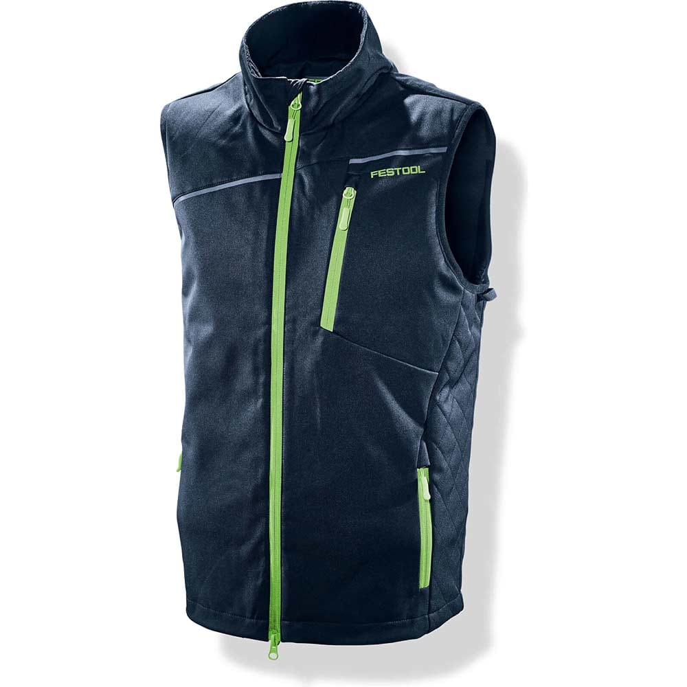 Festool Herren Funktionsshirt XL – Ultraleicht, Schnelltrocknend & Atmungsaktiv – Blau Mit Grünen Einsätzen