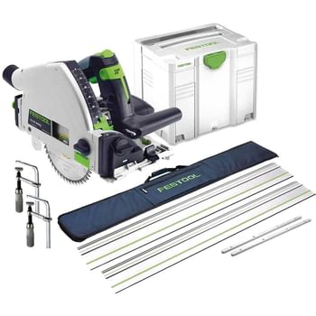 Festool TS55 F EBQ Plunge Cut Circular Saw and Guide Rail Accessory Kit