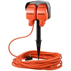 Faithfull Power Plus 2 Socket Outdoor Cable Extension and Ground Spike