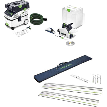 Festool TSC 55 Cordless Plunge Saw and M Class Extractor Kit Festool TSC 55 Cordless Plunge Saw and M Class Extractor Kit