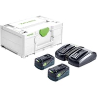 Festool SYS 18V Energy Set 2 x Batteries 5Ah TCL 6 DUO Charger & Case Festool SYS 18V Energy Set 2 x Batteries 5Ah TCL 6 DUO Charger & Case