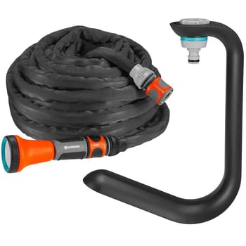 Gardena Liano Textile Hose Spray Gun Set with TapFix