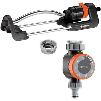 Gardena Aqua S Oscillating Garden Sprinkler and Water Timer Set