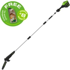 Greenworks GD60PS25 60v Cordless Brushless Pole Tree Pruner 250mm