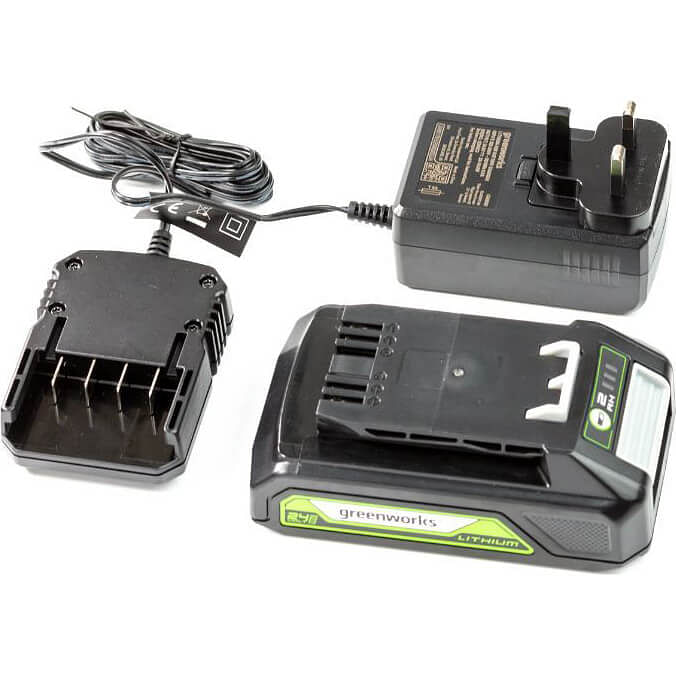 Greenworks 24v Cordless Li-ion Battery 2ah and Battery Charger