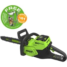 Greenworks GD60CS 60v Cordless Brushless Chainsaw 400mm Greenworks GD60CS 60v Cordless Brushless Chainsaw 400mm