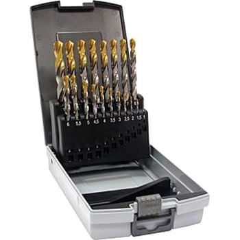 Guhring No 234 19 Piece HSS TiN-Tip Coated 1.0mm -10mm By 0.5mm Drill Set
