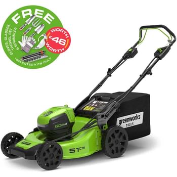 Greenworks GD60LM51 60v Cordless Brushless Self Propelled Lawnmower 510mm