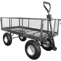 Handy THLGT Large Steel Garden Trolley with Punctureless Wheels