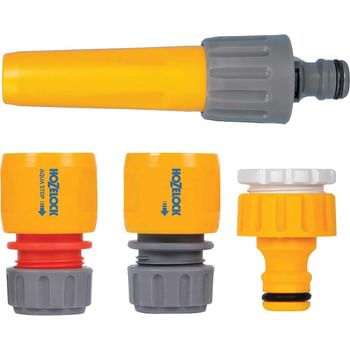 Hozelock Nozzle and Threaded Tap Hose Pipe Connector Starter Set