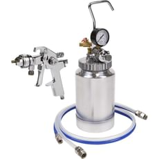 Sealey HVLP-79/P Pressure Pot System Spray Gun and Hoses Set