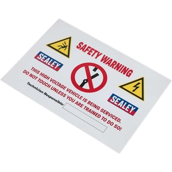 Sealey Hybrid Electric Vehicle Warning Sign