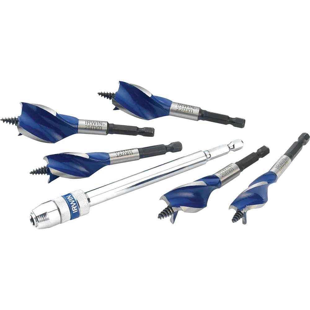 Mèche Bois Longue IRWIN 32x400mm – Bleue, Gorge 6X, Pour Perçage Profond
