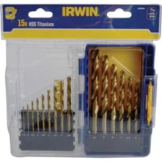 Irwin 15 Piece HSS Titanium Metal Drill Bit Set Irwin 15 Piece HSS Titanium Metal Drill Bit Set