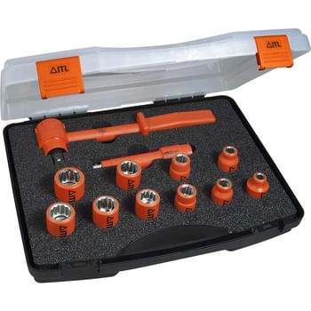 ITL 12 Piece 1/2" Drive Insulated Bi Hexagon Socket Set