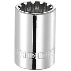 Facom 3/8" Drive Chrome Thin Wall Spline Socket Facom 3/8" Drive Chrome Thin Wall Spline Socket