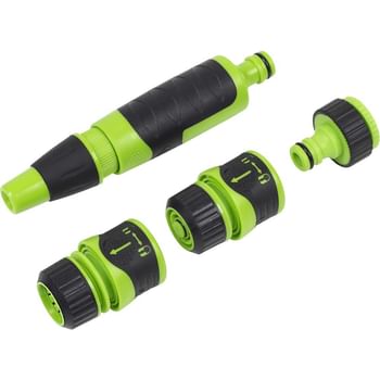 Sealey 4 Piece Deluxe Garden Hose Spray Nozzle and Connector Set