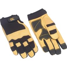 Kunys Hybrid Top Grain Leather Cuff Gloves 