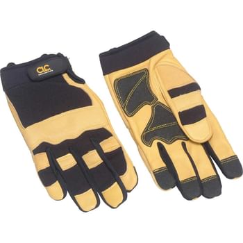 Kunys Hybrid Top Grain Leather Cuff Gloves