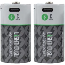 Lighthouse USB-C Rechargeable Li-ion C Cell Battery