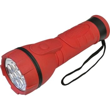 Lighthouse 7 LED Rubber Torch Red