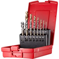 Dormer L113-203 14 Piece HSS E002 Spiral Flute Tap & A002 Drill Set Dormer L113-203 14 Piece HSS E002 Spiral Flute Tap & A002 Drill Set