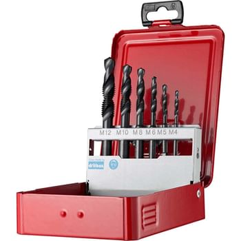 Dormer L126 6 Piece E650 Metric Spiral Flute Tap & Drill Set