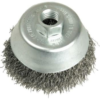 Lessmann Crimped Stainless Steel Wire Cup Brush