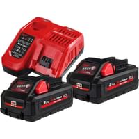 Milwaukee M18 HNRG 18v Cordless Battery Charger and Twin 3ah Batteries 