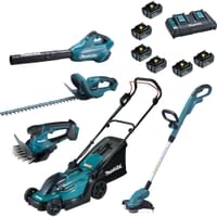 Makita 5 Piece 18v LXT Cordless Complete Garden Tool Kit