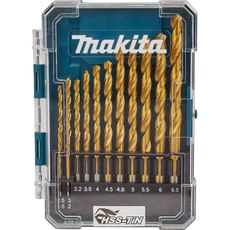 Makita 13 Piece HSS TiN Drill Bit Set Makita 13 Piece HSS TiN Drill Bit Set