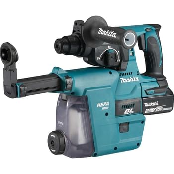 Makita DHR242 18v LXT Cordless SDS Drill and DX06 Dust Attachment