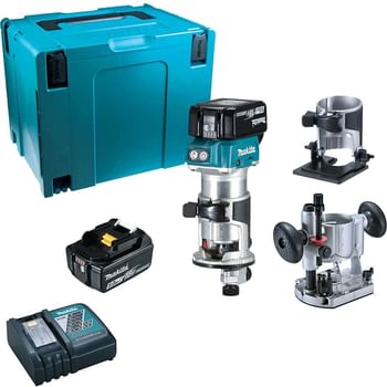 Makita DRT50 18v LXT Cordless Brushless Plunge Router and Trimmer Kit