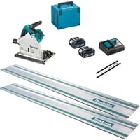 Makita DSP600ZJ Twin 18v LXT Cordless Brushless Plunge Saw 3 Piece Kit