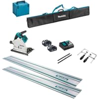 Makita DSP600ZJ Twin 18v LXT Cordless Brushless Plunge Saw 6 Piece Kit
