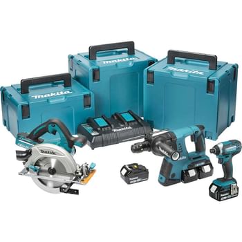 Makita DLX3049PTJ 18v LXT Cordless 3 Piece Power Tool Kit