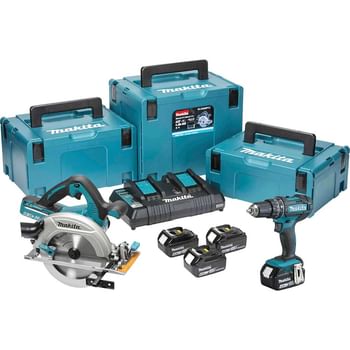 Makita DLX2140PMJ 18v LXT Cordless Combi Drill and Circular Saw Kit