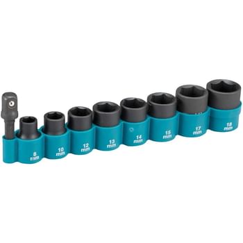 Makita 9 Piece 3/8 Drive Impact Socket Set