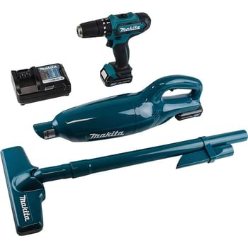 Makita CLX214X1 10.8v Cordless CXT Combi Drill and Vacuum Cleaner