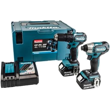 Makita DLX2221J 18v LXT Cordless Compact Brushless Combi Drill and Impact Driver Kit