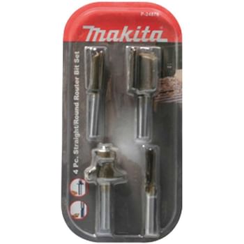 Makita 4 Piece 1/4" Router Bit Set