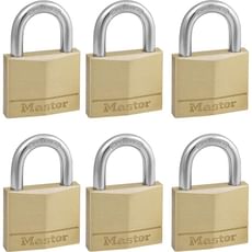 Masterlock Solid Brass Padlock Pack of 6 Keyed Alike Masterlock Solid Brass Padlock Pack of 6 Keyed Alike
