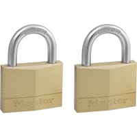 Masterlock Solid Brass Padlock Pack of 2 Keyed Alike Masterlock Solid Brass Padlock Pack of 2 Keyed Alike