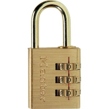 Masterlock Brass Finish Combination Padlock