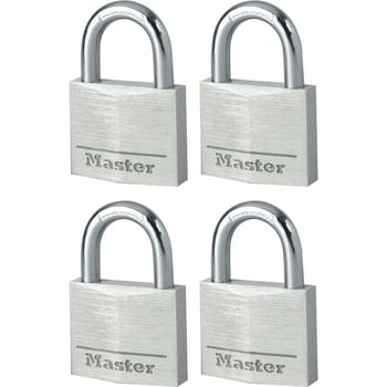 Masterlock Aluminium Padlock Pack of 4 Keyed Alike