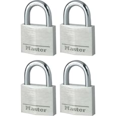 Masterlock Aluminium Padlock Pack of 4 Keyed Alike Masterlock Aluminium Padlock Pack of 4 Keyed Alike