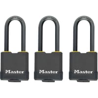 Masterlock Excell Weather Tough Padlock Pack of 3 Keyed Alike Masterlock Excell Weather Tough Padlock Pack of 3 Keyed Alike