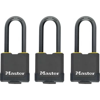Masterlock Excell Weather Tough Padlock Pack of 3 Keyed Alike